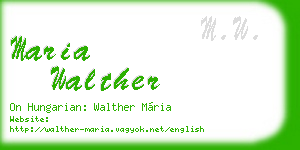 maria walther business card